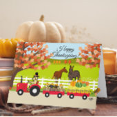 Happy Thanksgiving Labradors en Tractor Kaart