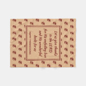 HAPPY THANKSGIVING Laten we Bedankt BEIGE geven Fleece Deken (Voorkant (Horizontaal))