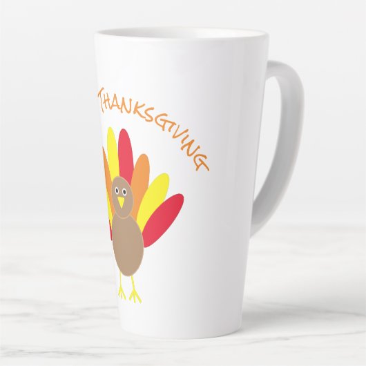 Happy Thanksgiving Latte Mok (Rechterhoek)