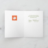 Happy Thanksgiving, Leaf op Pset Feestdagen Kaart (Binnen)