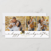 Happy Thanksgiving leest Simple Flouring 3 Foto Feestdagenkaart (Voorkant)