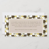 Happy Thanksgiving leest Simple Flouring 3 Foto Feestdagenkaart (Achterkant)