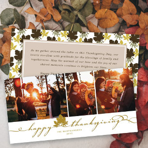 Happy Thanksgiving leest Simple Flouring 3 Foto Feestdagenkaart