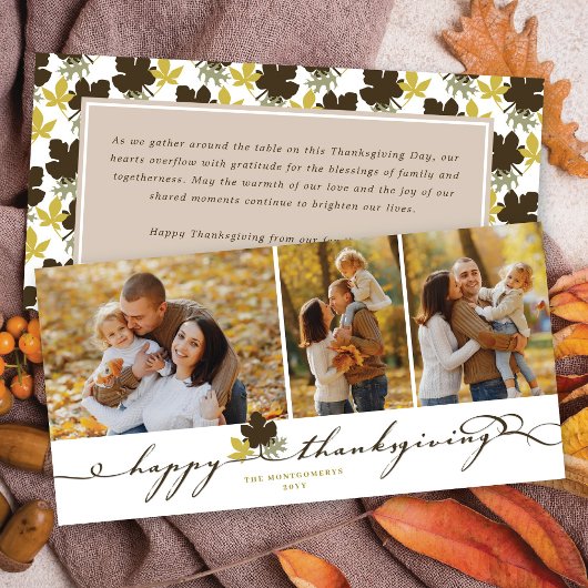 Happy Thanksgiving leest Simple Flouring 3 Foto Feestdagenkaart
