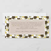 Happy Thanksgiving leest Simple Flouring 3 Foto Feestdagenkaart (Achterkant)