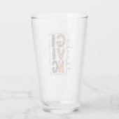 Happy Thanksgiving Leopard Print Rainbow Turkije Glas (Achterkant)
