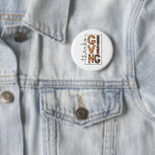 Happy Thanksgiving Leopard Print Rainbow Turkije Ronde Button 5,7 Cm (In situ)