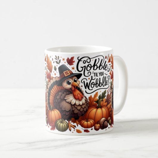 Happy Thanksgiving leuke design mok (Voorkant rechts)