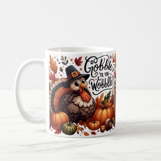 Happy Thanksgiving leuke design mok (Links)