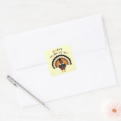 Happy Thanksgiving leuke stickers op het vierkant  (Envelop)