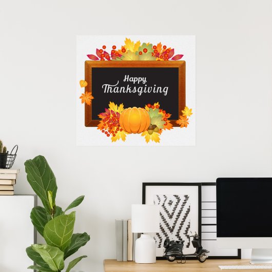 Happy Thanksgiving Lijst Poster (Thuiskantoor)