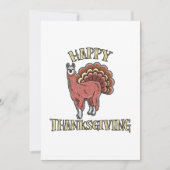 Happy Thanksgiving Llama Alpaca Turkey Fun Gift Aankondiging (Voorkant)