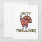 Happy Thanksgiving Llama Alpaca Turkey Fun Gift Feestdagenkaart (Voorkant / Achterkant)