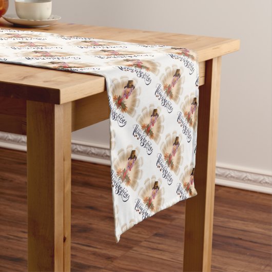 Happy Thanksgiving Long Table Runner Lange Tafelloper (Voorbeeld)