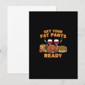 Happy Thanksgiving: maak je dikke reuen klaar. Kaart (Voorkant / Achterkant)