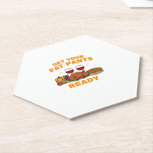 Happy Thanksgiving: maak je dikke reuen klaar. Kartonnen Onderzetters (Schuin)