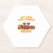 Happy Thanksgiving: maak je dikke reuen klaar. Kartonnen Onderzetters (Voorkant)