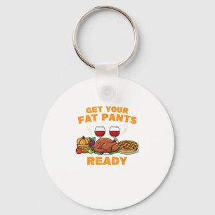 Happy Thanksgiving: maak je dikke reuen klaar. Sleutelhanger