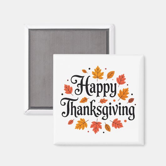 Happy Thanksgiving Magneet (Voorkant / Achterkant)