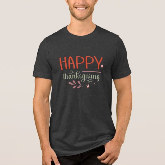 Happy Thanksgiving Mannen-T-shirt Tri-Blend Shirt (Voorkant)