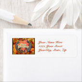 Happy Thanksgiving Maple Leaf Address Label (Insitu)