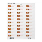 Happy Thanksgiving Maple Leaf Address Label (Full Sheet)