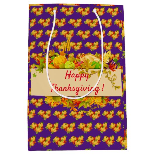 Happy Thanksgiving Medium Cadeauzakje (Voorkant)
