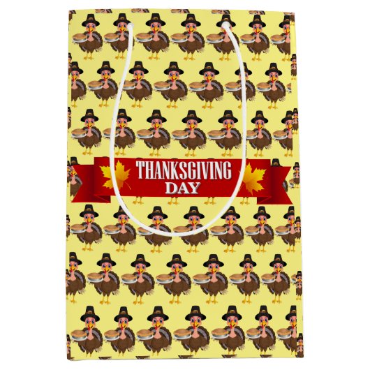 Happy Thanksgiving Medium Cadeauzakje (Voorkant)