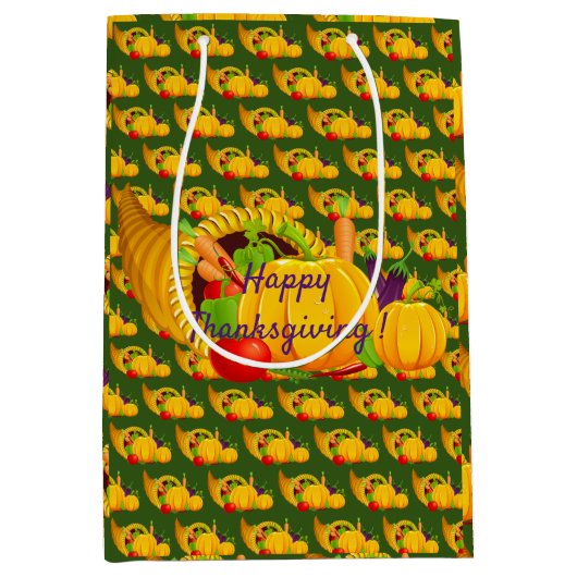 Happy Thanksgiving Medium Cadeauzakje (Voorkant)