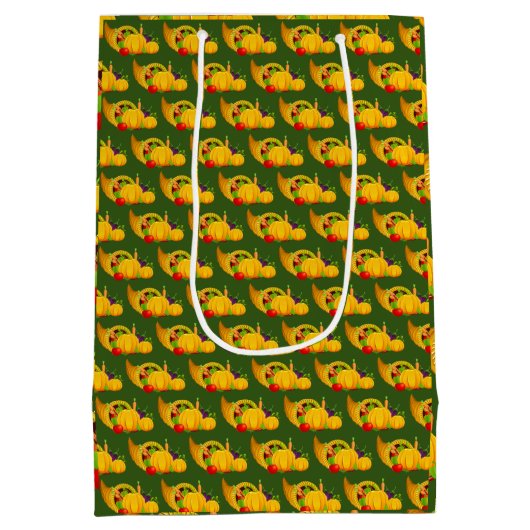 Happy Thanksgiving Medium Cadeauzakje (Achterkant)