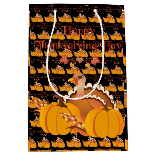 Happy Thanksgiving Medium Cadeauzakje (Voorkant)