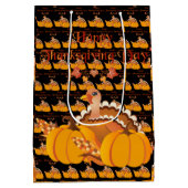 Happy Thanksgiving Medium Cadeauzakje (Achterkant)