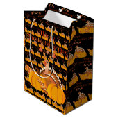 Happy Thanksgiving Medium Cadeauzakje (Achterkant Gekanteld)