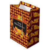 Happy Thanksgiving Medium Cadeauzakje (Achterkant Gekanteld)