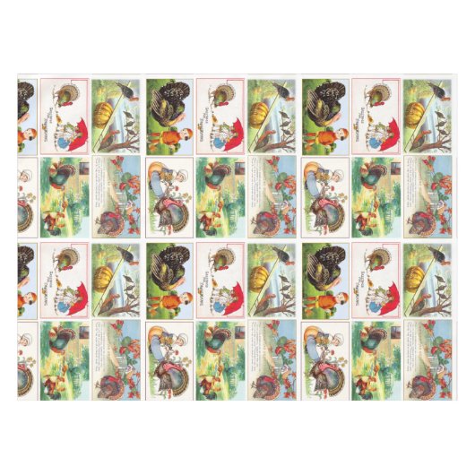 Happy Thanksgiving Medley  Briefkaart Tafelkleed (Voorkant (Horizontaal))