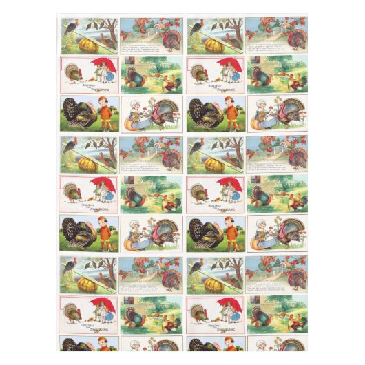 Happy Thanksgiving Medley Briefkaart Tafelkleed (Voorkant)