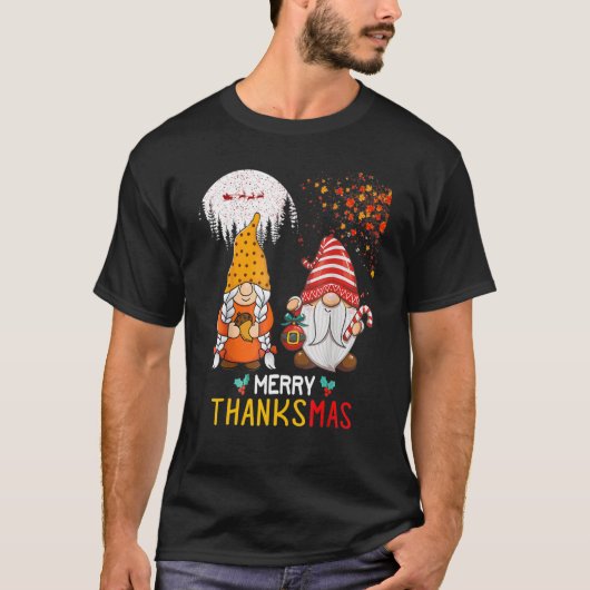 Happy Thanksgiving Merry KerstHappy Thanksmas T-shirt (Voorkant)