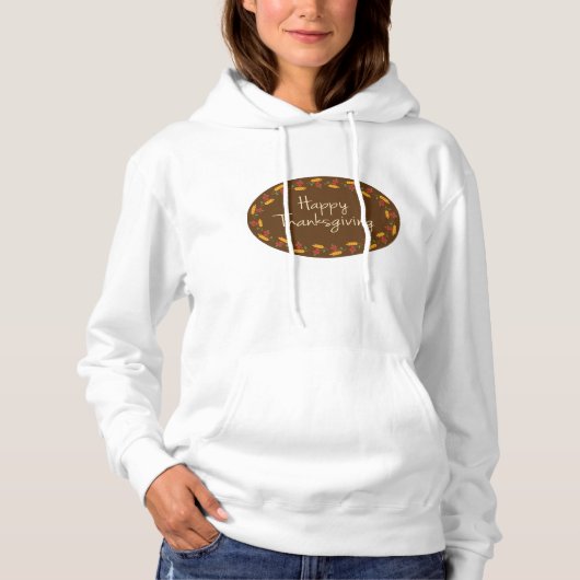 Happy Thanksgiving Message Hoodie (Voorkant)