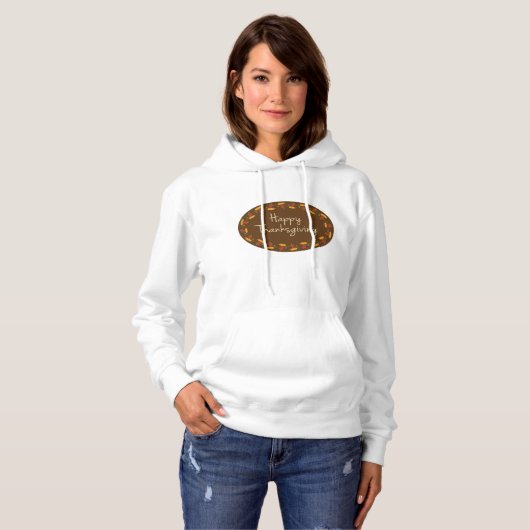 Happy Thanksgiving Message Hoodie (Voorkant volledig)