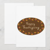 Happy Thanksgiving Message Kaart (Voorkant / Achterkant)