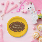 Happy Thanksgiving Message Papieren Bordje (Feest)