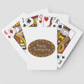 Happy Thanksgiving Message Pokerkaarten (Achterkant)