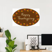 Happy Thanksgiving Message Poster