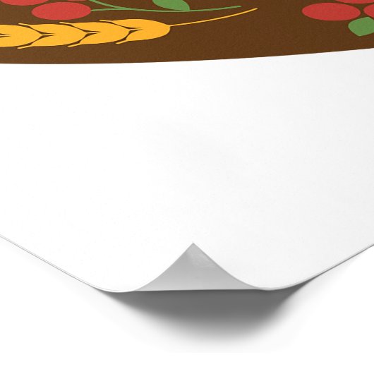 Happy Thanksgiving Message Poster (Hoek)