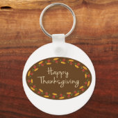 Happy Thanksgiving Message Sleutelhanger (Voorkant)