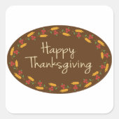 Happy Thanksgiving Message Vierkante Sticker (Voorkant)