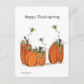 Happy Thanksgiving met bijen Briefkaart (Voorkant)