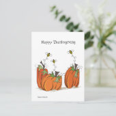 Happy Thanksgiving met het Briefkaart Drie bijen (Staand voorkant)