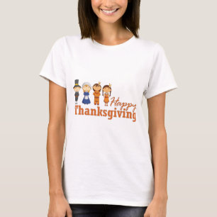 Happy Thanksgiving met Pilgrim Native American T-shirt