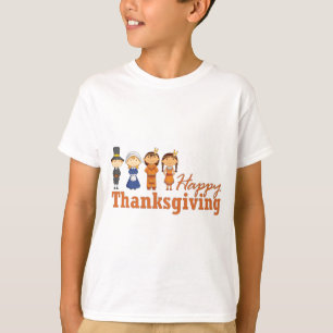 Happy Thanksgiving met Pilgrim Native American T-shirt